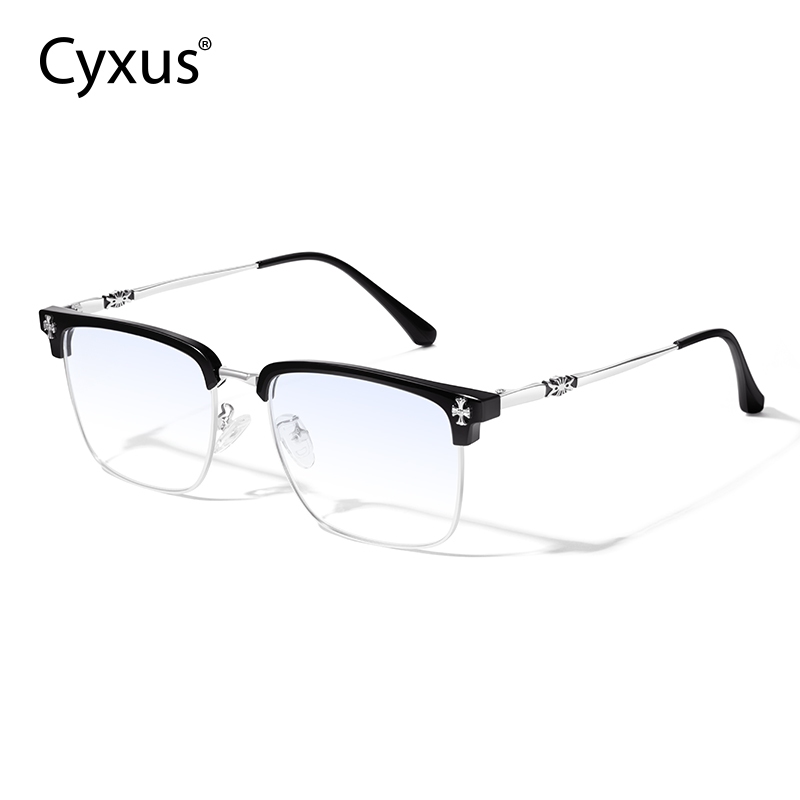 Cyxus Square Frame Blue Light Blocking Glasses with Business-like Design ได้อย่างมีประสิทธิภาพ 8252