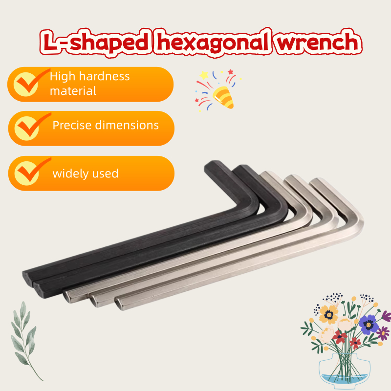 L-Type Hex Key Allen ชุดประแจ - ชุบนิกเกิลสีดําออกไซด์เมตริก Allen Key สําหรับประกอบเฟอร์นิเจอร์/ซ่อ