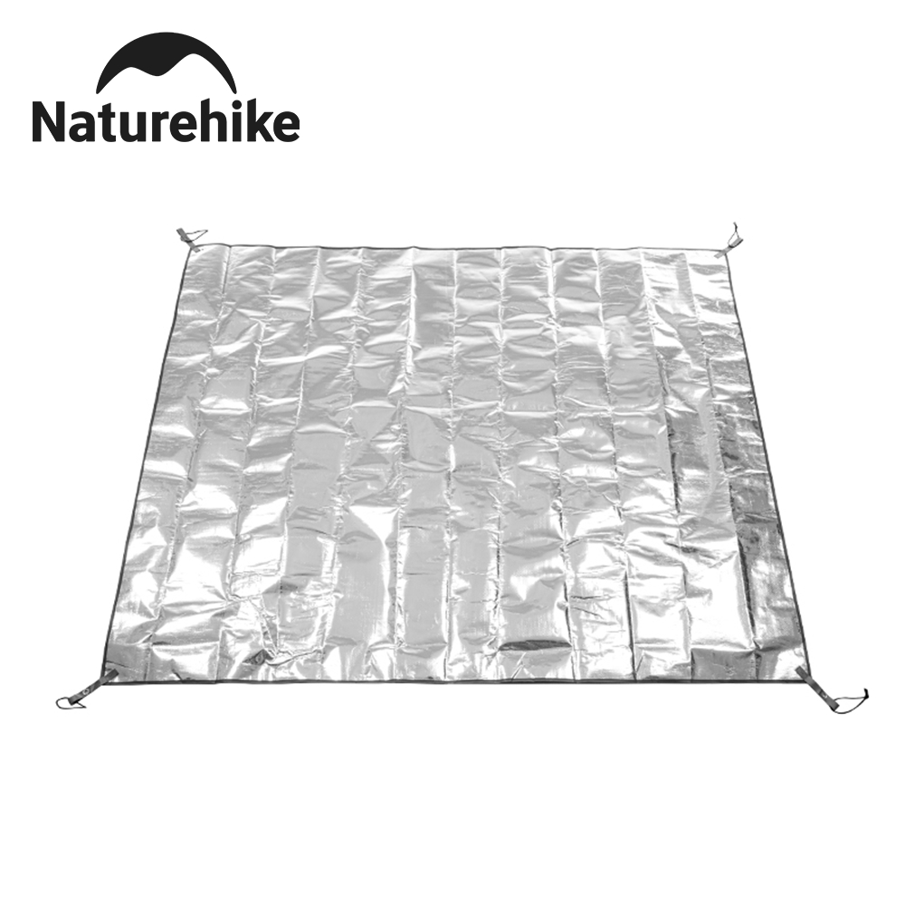 Naturehike เสื่อปิกนิกสองด้านเคลือบฟิล์มอลูมิเนียม พกพาสะดวก กันความชื้นและน้ำได้ดี เหมาะสำหรับเดินป่าและการปิกนิก