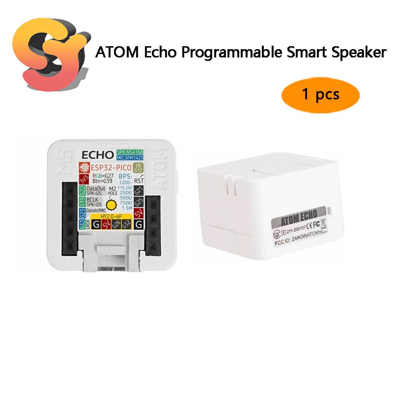 [อุปทานพร้อมสต็อก] 1 ชิ้น M5Stack ATOM Echo โปรแกรมสมาร์ทลําโพงในตัว ESP32 บลูทูธ Wi-Fi IoT