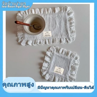 จัดส่งฟรี + มีสินค้าในสต็อก ผ้าเช็ดปากโต๊ะลม แผ่นรองจาน คุณภาพสูง สไตล์เกาหลี ผ้าคลุมกันฝุ่นหลายฟังก์ชัน ผ้าฝ้ายลินินสี่เหลี่ยมเรียบง่าย LUE3