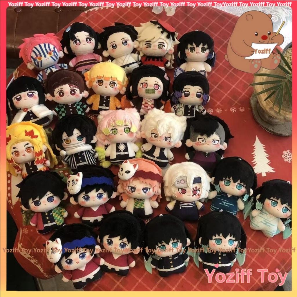 ใหม่! 10 ซม.Demon Slayer ตุ๊กตาตุ๊กตา Shinazugawa Sanemi Tomioka Giyu Kamado Tanjirou Kamado Nezuko 