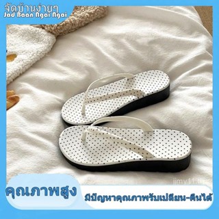 รองเท้าลายจุดสวยงามคุณภาพสูง + จัดส่งฟรี ~ รองเท้าแตะผู้หญิง…