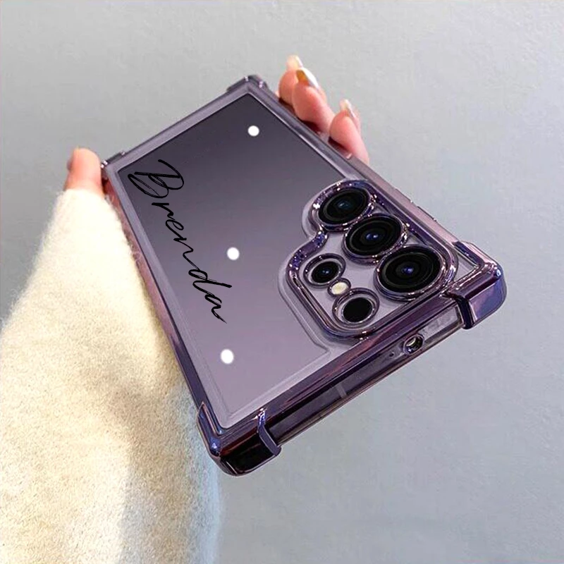ชื่อที่กําหนดเองใหม่เคสป้องกันการตกเหมาะสําหรับ Samsung Galaxy S26 Ultra s25/s24/24 plus S23ultra S22ultra Casing