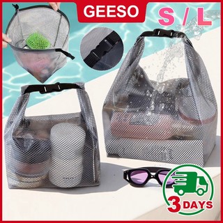 GEESO 1Pcs Transparent Waterproof PVC Large Capacity Storage Bag for Swimsuit Towel Cosmetics & Toiletries 便携手提收纳袋