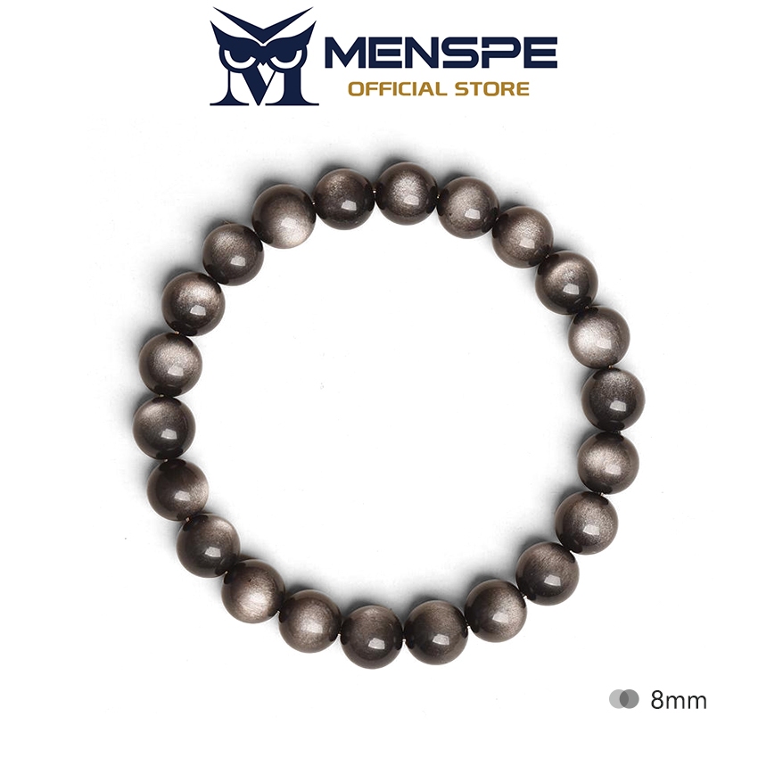 MENSPE สร้อยข้อมือออบซิเดียนและคริสตัล แบบตาแมวธรรมชาติ สำหรับคู่รักและสไตล์ทันสมัย