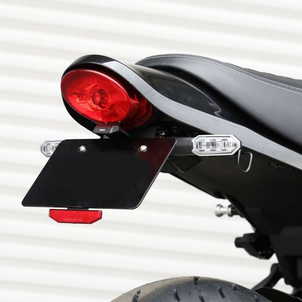 ใช้ได้กับรถจักรยานยนต์ Kawasaki Z900RS/Z900RS CAFE 18-24, ที่ยึดป้ายทะเบียนทําความสะอาดหลัง ไฟ LED