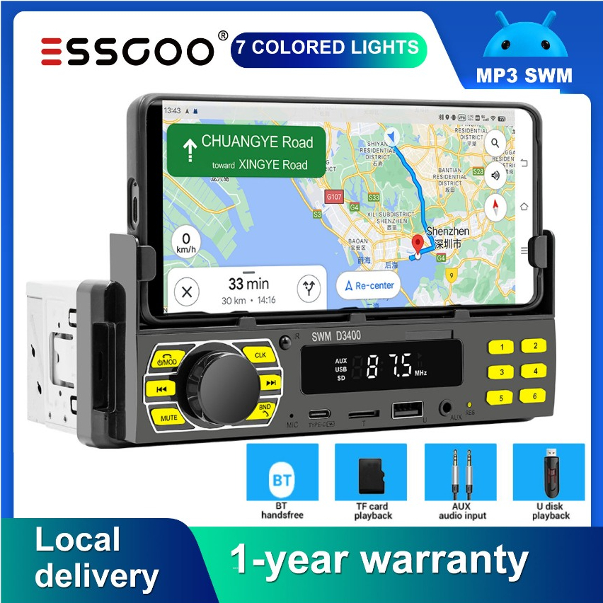 [รุ่นใหม่ 2025] ระบบเครื่องเสียงรถยนต์ SWM เข้ากันได้กับ Toyota, Honda, Isuzu, Mitsubishi ในประเทศไทย รวมที่วางโทรศัพท์ ฟังก์ชันระบุตําแหน่งรถยนต์ บันทึกเสียง นํา สวยงาม