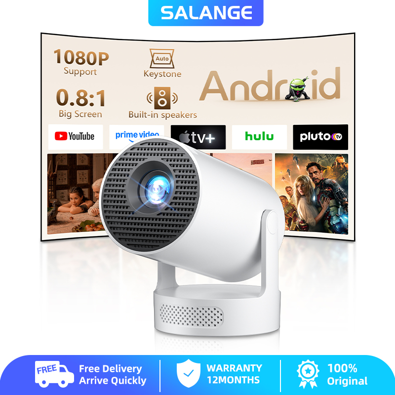 Salange HY300 Ultra 4K ภาพยนตร์ Android11 แบบพกพาโปรเจคเตอร์ WiFi6 BT5.4 โฮมเธียเตอร์กลางแจ้ง Auto แ