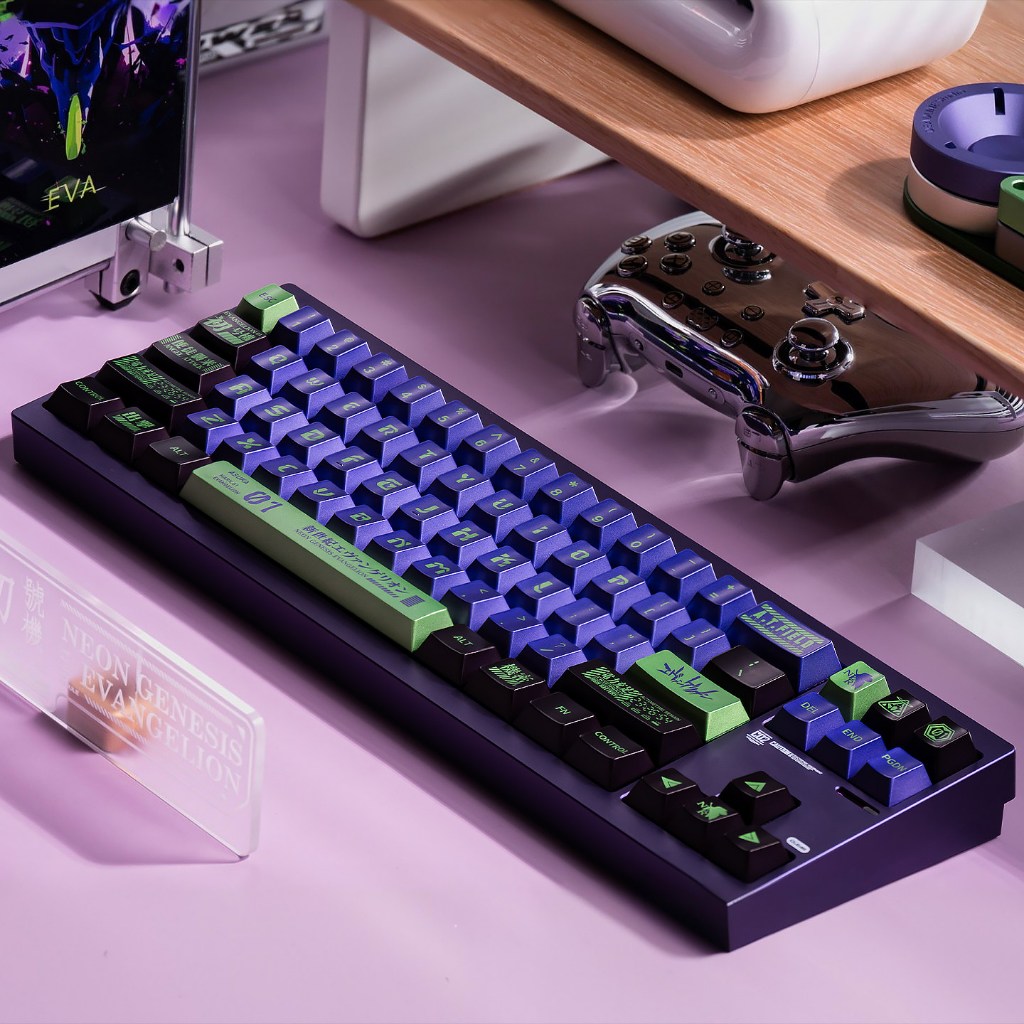 EVA01 EVA08 Lilth keycaps PBT Cherry Profile Mental Feel Keycap ชุดสําหรับคีย์บอร์ดแบบกลไก