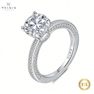 WKLQLQ แหวนผู้หญิงโมแซน รับรองโดย GRA ของขวัญวันสำคัญสำหรับค…