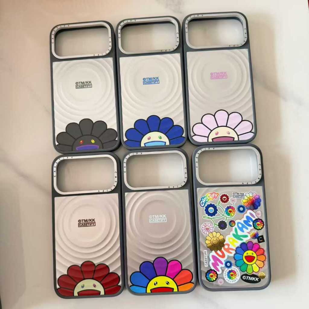 Takashi Murakami Sunflower Metal Po Yang Phone Case, Magnetic Shock-resistant Phone Case, เหมาะสําหร