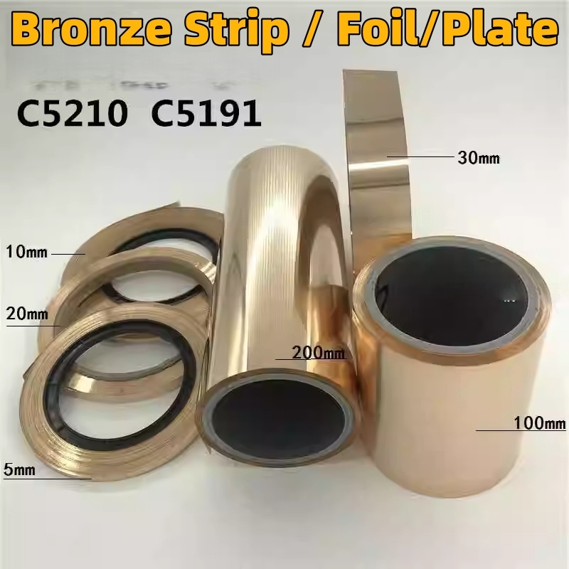 200 มม.200 มม.C5191 แถบเรืองแสง Bronze -Bronze แผ่นดีบุกฟอสฟอรัสฟอยล์สีบรอนซ์, Ultra Thin 0.01-0.08 