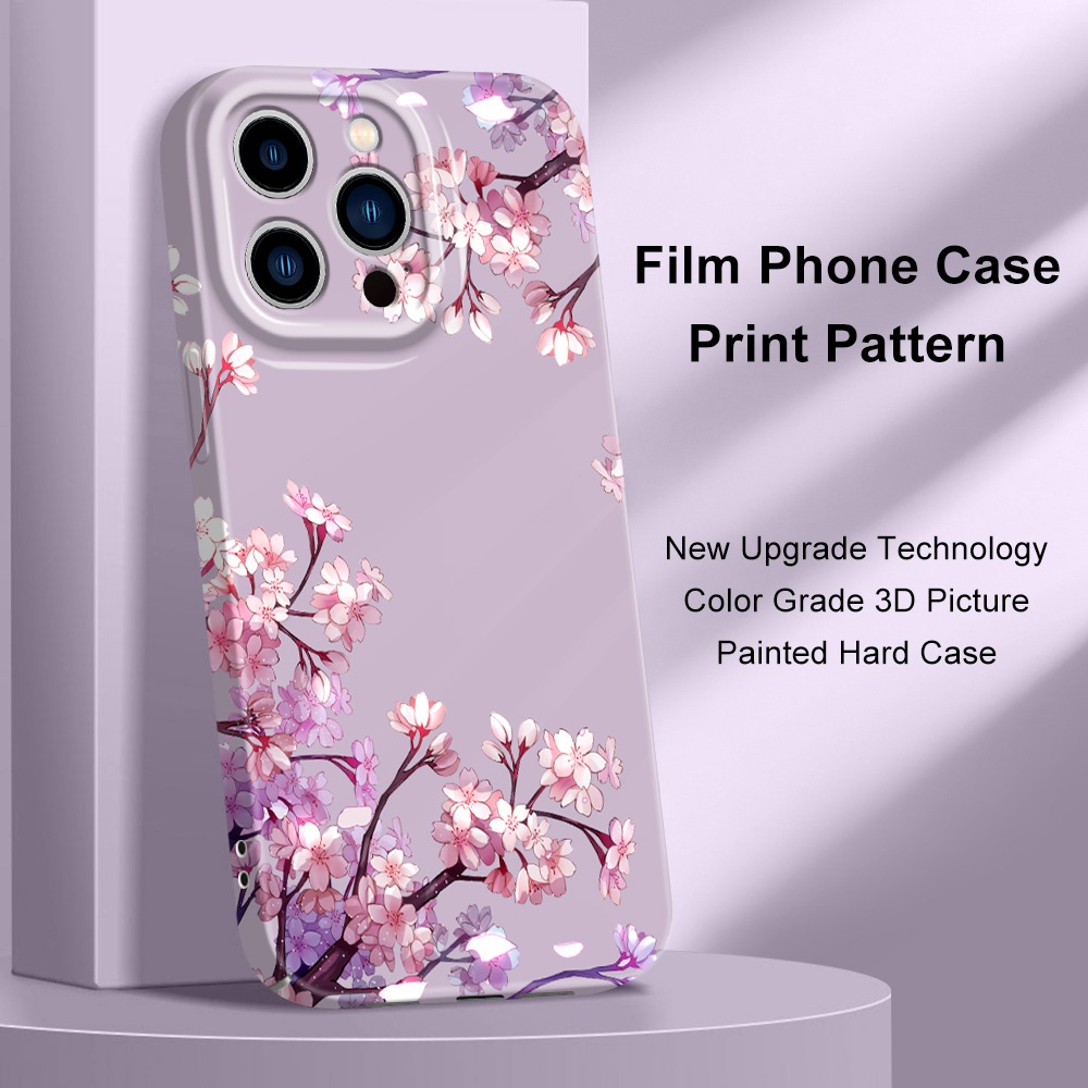 เคสโทรศัพท์สําหรับ IPhone 14 13 Pro Max Mini Flower Ripples Film Hard Cover