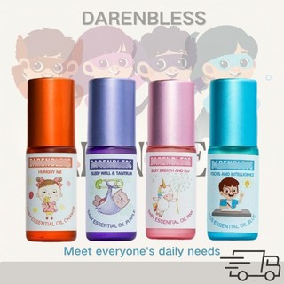 DARENBLESS Essential Oil 5.4ml(Hungry me,Easy breath,Sleep well & tantrum,Focus &intelligence) for baby and kids