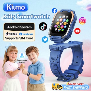 Kiumo 4G Kids Android SmartWatch For Kids With SIM Card /GPS/ Video Call /TK/Facebook /Camera /WIFI