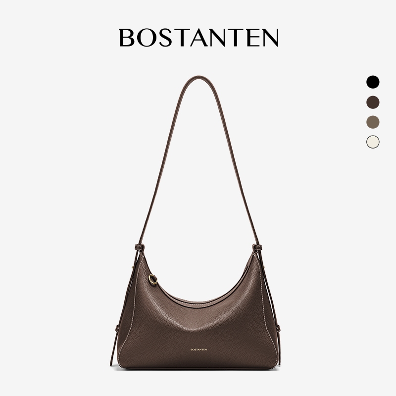 BOSTANTEN Lucky Trunk Bag กระเป๋าสะพายไหล่ สะพายข้างแฟชั่นสำหรับผู้หญิง รูปทรงเสี้ยวพระจันทร์ย้อนยุค คลาสสิกและใช้งานได้หลากหลาย