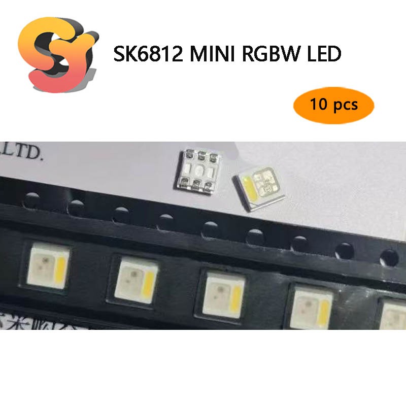 [สต๊อกพร้อม] 10 ชิ้น SK6812 MINI RGBW หลอดไฟ LED ลูกปัดในตัว IC Full Color Magic โคมไฟลูกปัด RGBW DC