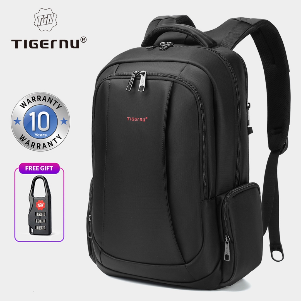 Tigernu 3143 USB กระเป๋าเป้สะพายหลัง ผ้าไนล่อน กันน้ำ ขนาด 15.6 นิ้ว 27 ลิตร