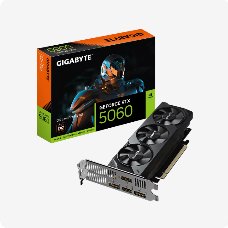 ใหม่ GIGABYTE RTX3050 5050 5060 OC กราฟิกการ์ดโปรไฟล์ต่ํา GDDR6/GDDR7 GPU