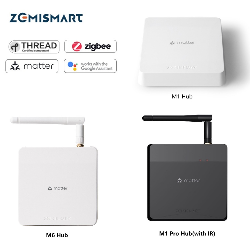 Zemismart Matter M1 Pro/M1/M6 เสาอากาศ Zigbee Hub Matter Gateway รองรับ Tuya App/Homekit/Google Home/Smartthings Smart Home Zigbee 3.0 Gateway สําหรับ Automation