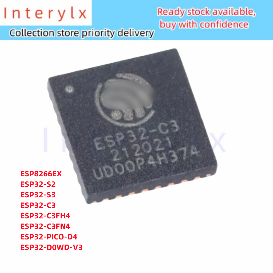 1 ชิ้น/ล็อตยี่ห้อใหม่ ESP8266EX ESP32-S2 ESP32-S3 ESP32-C3 ESP32-C3FH4 ESP32-C3FN4 ESP32-PICO-D4 ESP