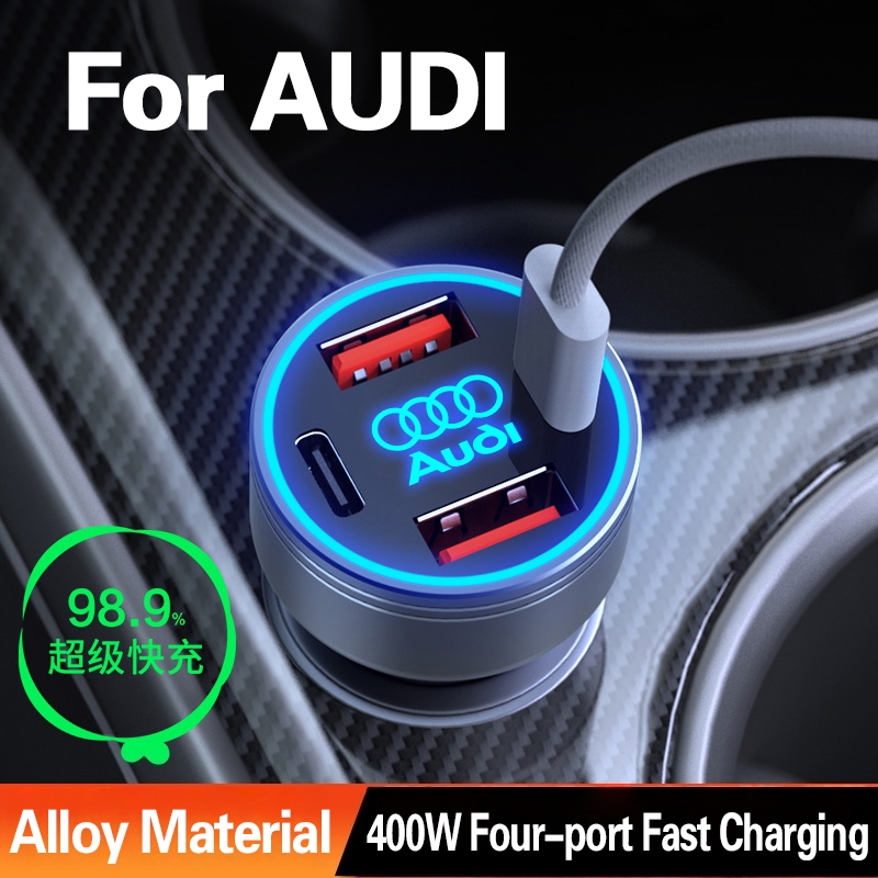 รถโทรศัพท์ Quick Charger สําหรับ AUDI 400W ประเภท C USB PD QC3.0 สี่พอร์ต Fast Charging สําหรับ AUDI
