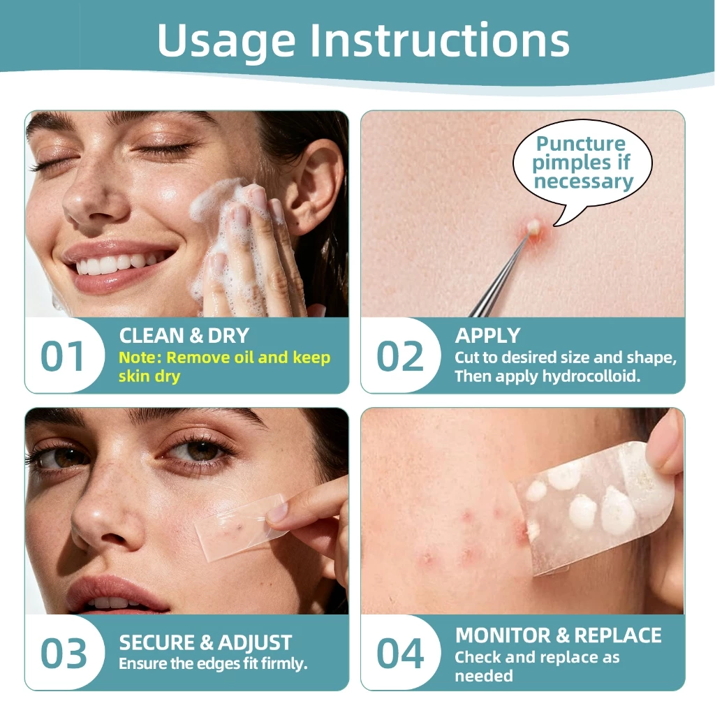QUSTERE Hydrocolloid Acne Patch กันน้ําที่มองไม่เห็น Pimple Spot Patch สําหรับทุกสภาพผิว แผ่นแปะสิว thumbnail 7
