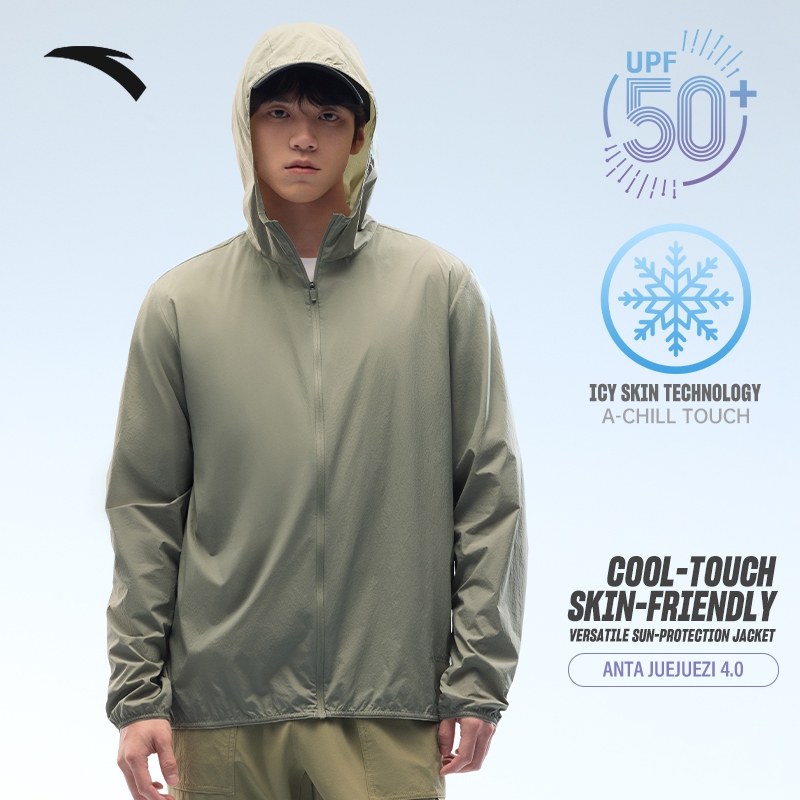 ANTA เสื้อแจ็คเก็ตกีฬาผู้ชาย UPF50 + Sunproof Skinny-Fit ตกปลากลางแจ้งขี่จักรยานเดินป่า Outerwear 952527607