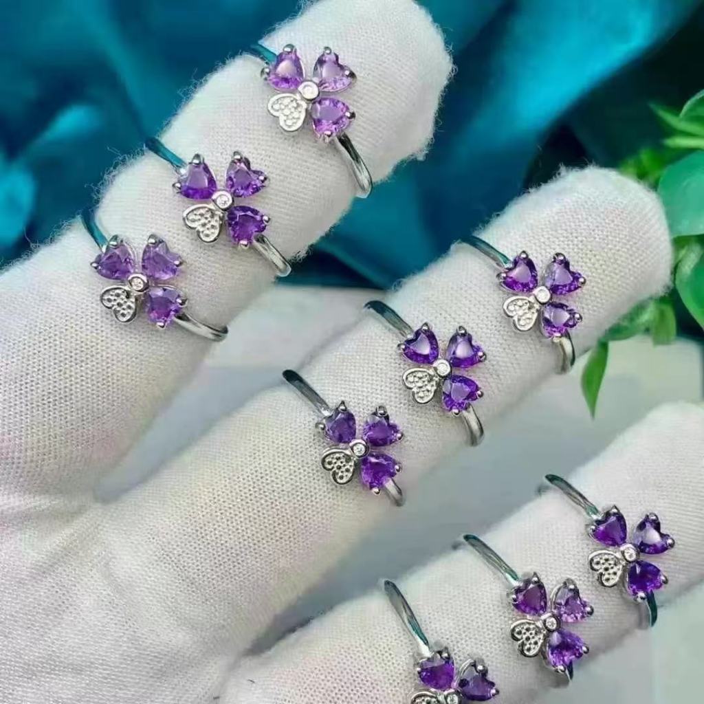 แหวนพลอยอเมทิสต์ธรรมชาติ ปรับไซส์ได้ ลายสวยงาม พร้อมส่งเป็นของขวัญพิเศษ ราคา ถูกที่สุด ดีลบีเคเค แกลเลอรีภาพที่ 9
