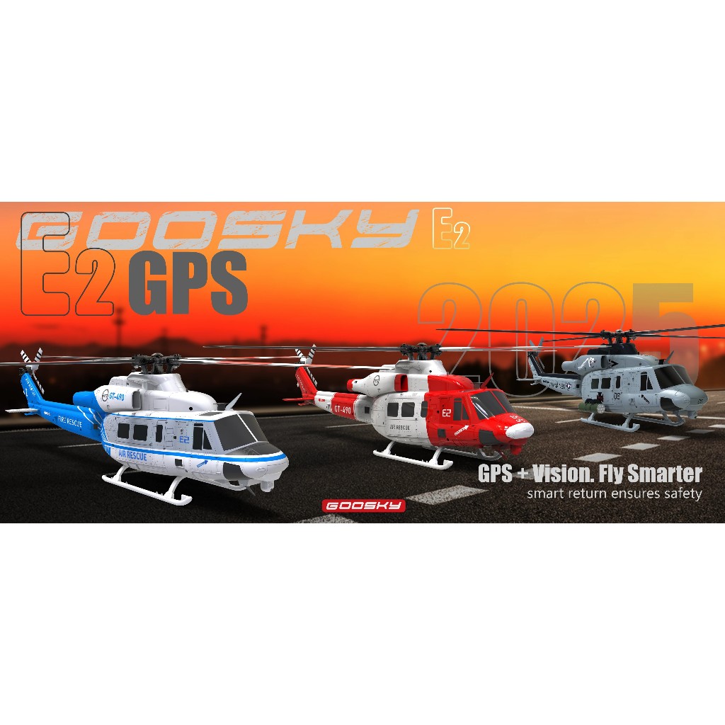 Goosky E2 Gps 1/35 Rc เฮลิคอปเตอร์ Dual Brushless มอเตอร์ Tof ระบบควบคุมการบิน Bnf/Rtf รีโมทคอนโทรลเ