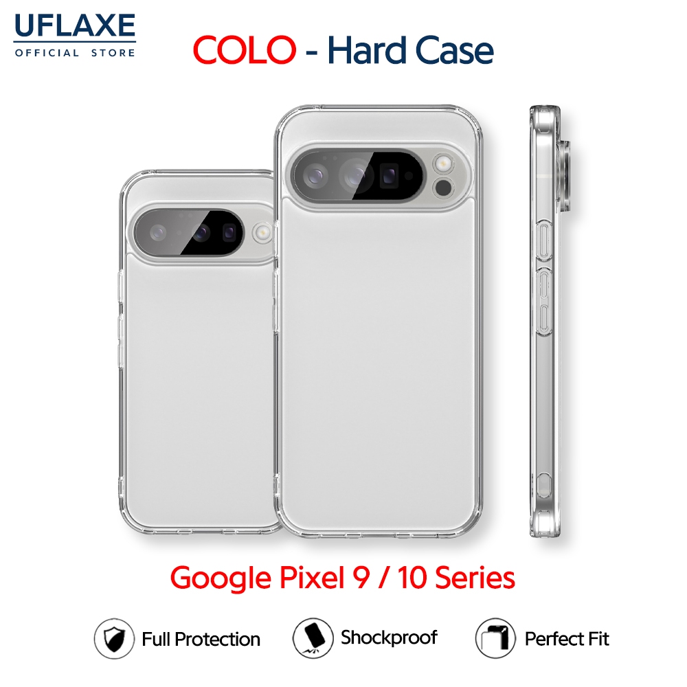 UFLAXE COLO - เคส Google Pixel 10 Pro XL / Pixel 9 / Pixel 9 Pro XL - เคสแข็งใสกันเหลืองกันกระแทก เคสโทรศัพท์ป้องกันรอยนิ้วมือปกป้องเต็มรูปแบบ