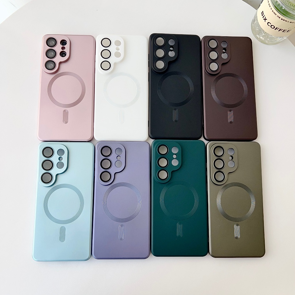 แฟชั่น สีทึบ Magnetic เคส For Samsung Galaxy S26 Ultra S26 Plus S26 S25 Ultra S25 Plus S25 S24 Ultra S24 Plus S24 S23 Ultra S22Ultra Case เคสโทรศัพท์ใหม่ TPU ป้องกันการตก เคสมือถือซัมซุง