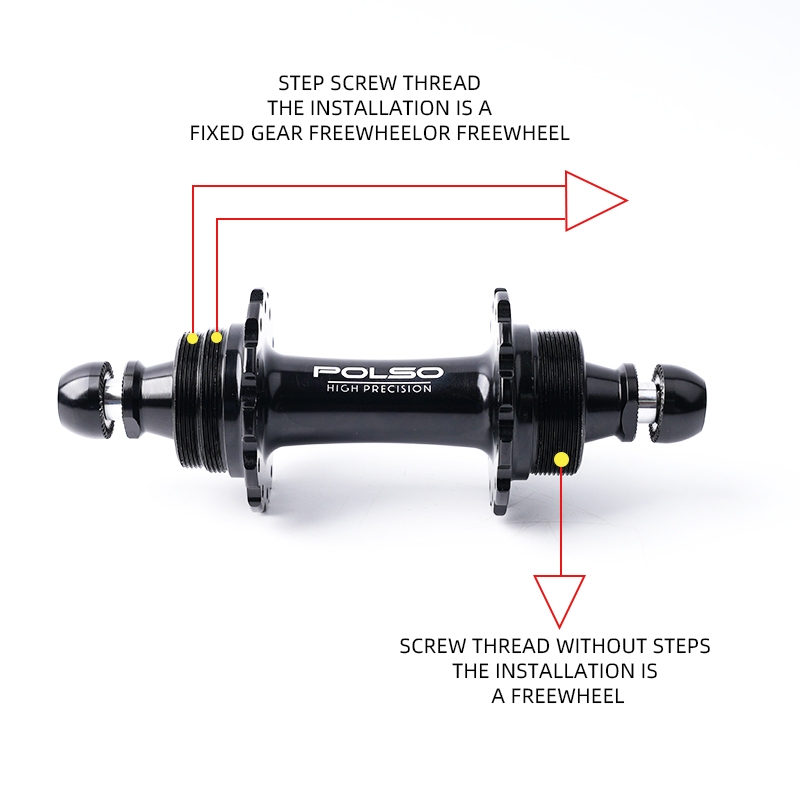 POLSO Small Flange Fixed Gear Hub สำหรับจักรยานฟิกซ์เอ็นด์ พร้อมช่องเสียบ 20/24 หลุม