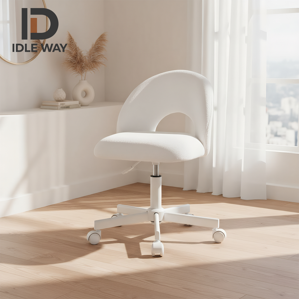 IDLEWAY แต่งหน้าเก้าอี้คอมพิวเตอร์ครอบครัวเก้าอี้การเรียนรู้ 5002 วัสดุกันน้ําสกปรกทนหมุนได้ยกได้