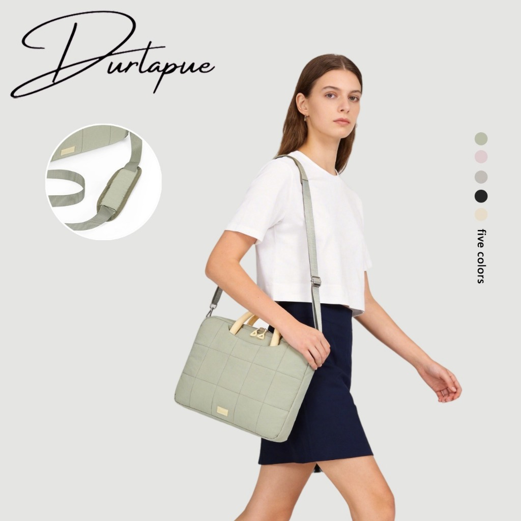 Durlapue-กระเป๋าใส่แล็ปท็อปขนาด 16 นิ้ว ดีไซน์เรียบง่าย สายสะพายไหล่ปรับได้ สามารถสะพายไหล่ ถือด้วยมือ หรือสะพายข้างได้ กันน้ำและกันกระแทก มีหลายสีให้เลือก เหมาะสำหรับการเดินทางและไปโรงเรียน