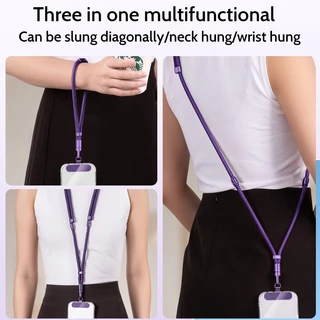 SAMSUNG 3n-1 โทรศัพท์มือถือเชือกเส้นเล็กสายคล้องสไตล์สากลปรับสายคล้องคอ/ข้อมือใช้เข้ากันได้ ไอโฟน/หุ่นยนต์/ซัมซุง