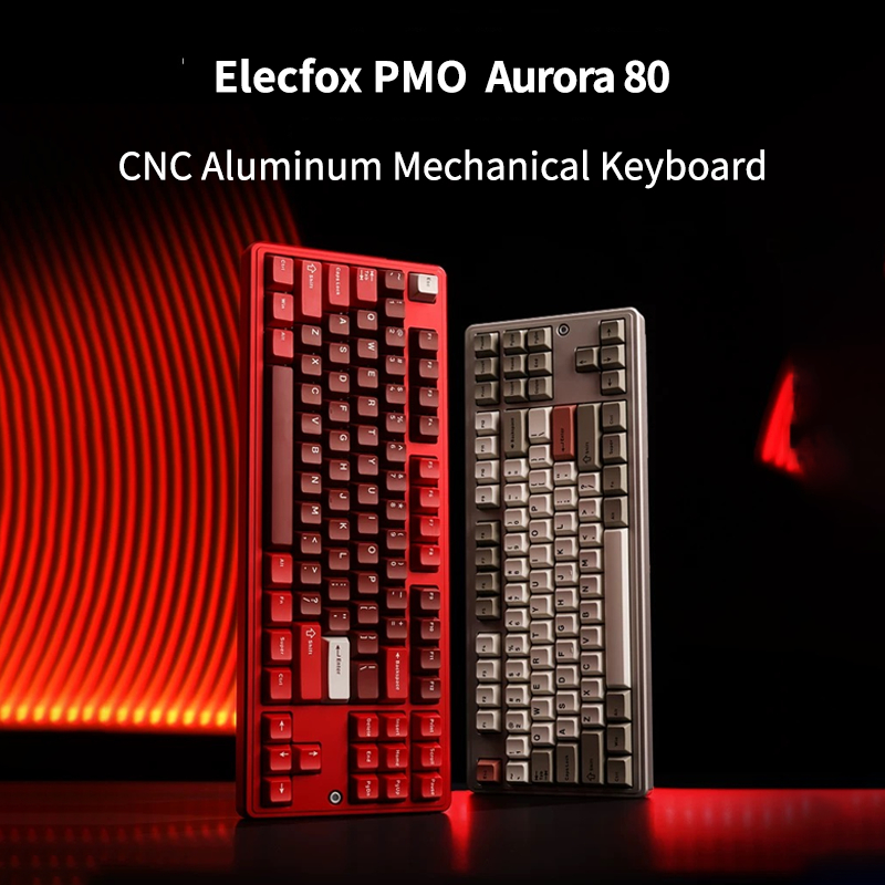 (พร้อมส่งทันที) PMO Aurora 80 TKL คีย์บอร์ดกลไกอะลูมิเนียม RGB รองรับโครงสร้าง Gasket Top Mount  แถมสติกเกอร์ภาษาไทย