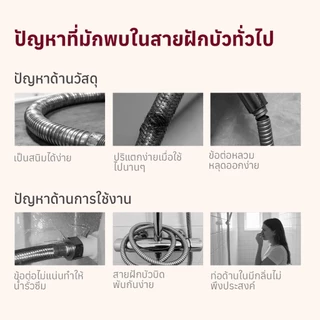Glowseason สายฝักบัว PVC 1.5 เมตร กันพัน ทนแรงดันสูง ทนความร้อน ใช้ได้กับหัวฝักบัวทุกแบบ