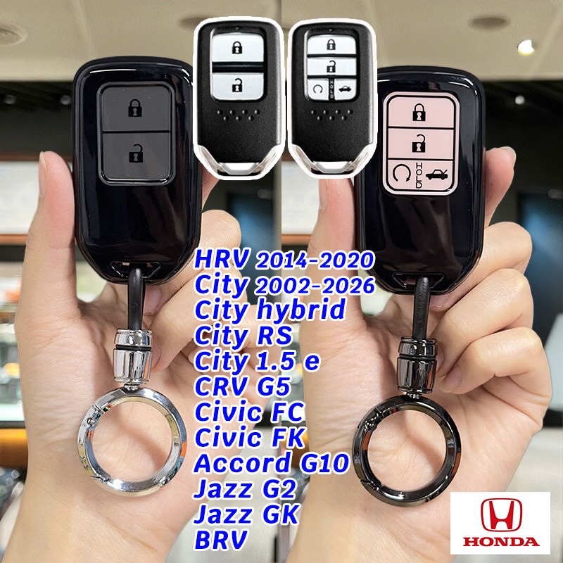 2/4 ปุ่ม HONDA Civic FC FK HRV 2016 City RS CRV G5 keyless ควบคุมฝาครอบกุญแจ Jazz G2 Jazz GK Accord G10 BRV พวงกุญแจรถ เคสรีโมตกุญแจ