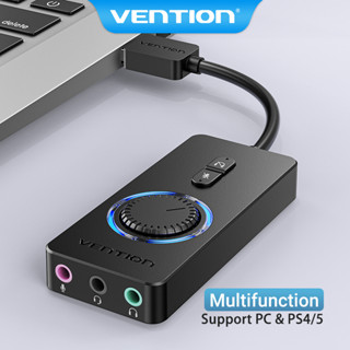 VENTION อะแดปเตอร์เสียงสเตอริโอ Usb To 3.5 มม. สําหรับลําโพง…
