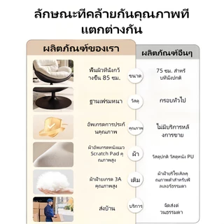 เก้าอี้นั่งพื้น เก้าอี้หมุนได้ 360 องศา โซฟาเดี่ยว โซฟาพักผ่อน อบอุ่นสบาย มินิมอล สไตล์ยุโรป