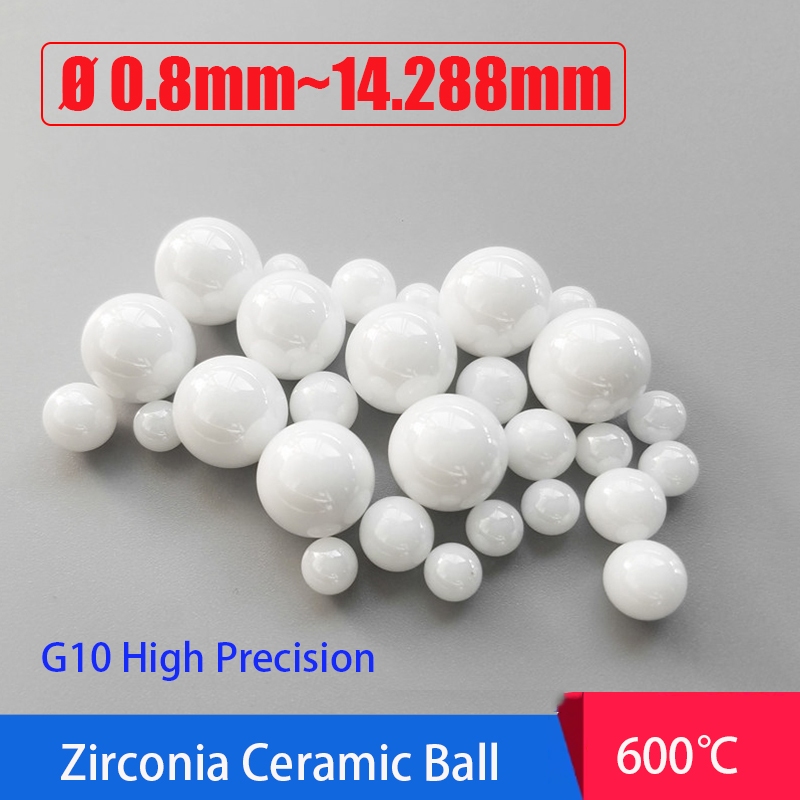 Zirconia เซรามิค Ball G10 ความแม่นยําสูงแบริ่งลูก Dia 0.8 มม.1 มม. 1.2 มม. 1.5 มม. 1.588 มม. 1.984 ม