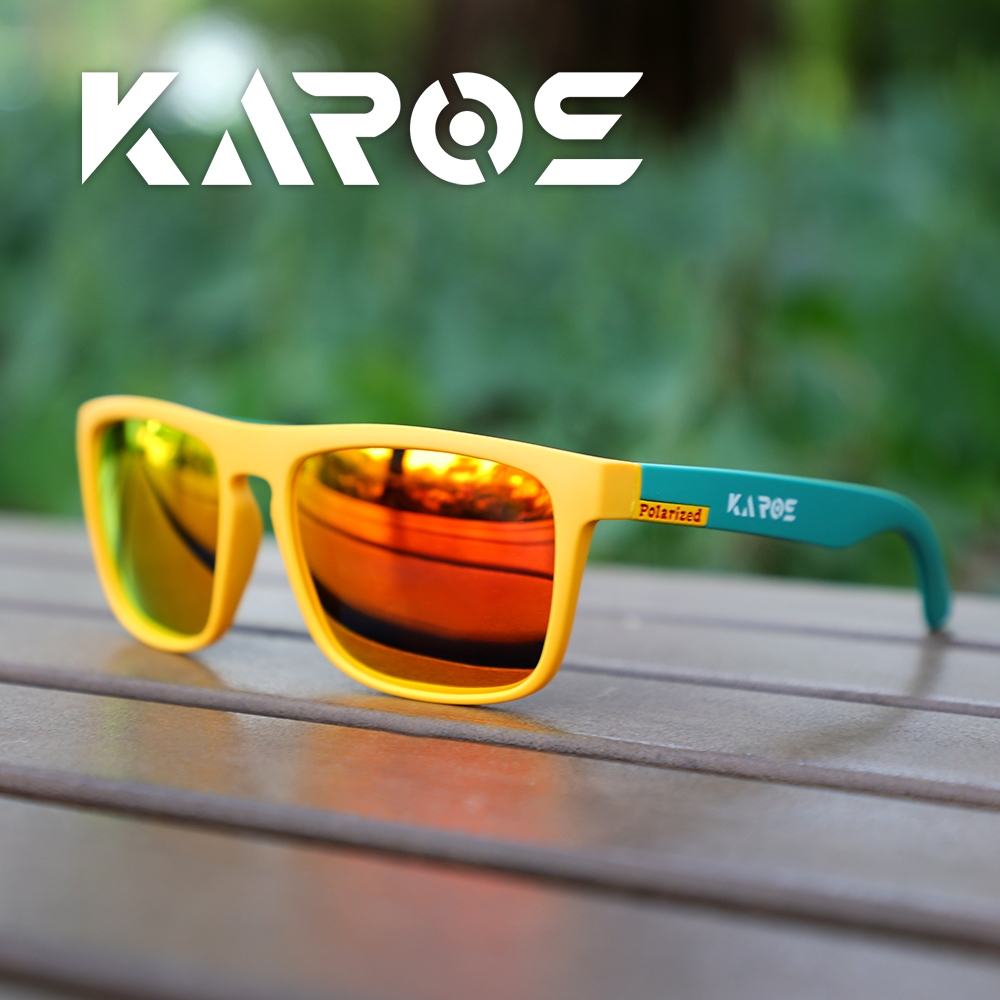 KAROS แว่นกันแดดรุ่น Vintage Square สำหรับผู้ชายและผู้หญิง ออกแบบมาเพื่อกิจกรรมกลางแจ้งอย่างตกปลา แบรนด์ดัง พร้อมเทคโนโลยีป้องกันแสงจ้าและUV400