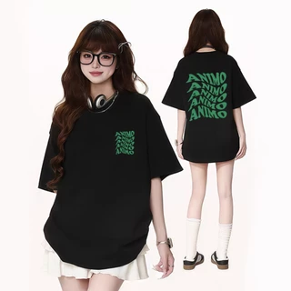 (ผ้าฝ้าย 100%) Luvoro 2026 เสื้อยืด Cotton oversize T-shirt unisex เสื้อยืดสีขาวและดำ ไซส์ใหญ่ รอบคอกลม จากผ้าฝ้ายแท้ 100% สำหรับทั้งผู้ชายและผู้หญิง C1858