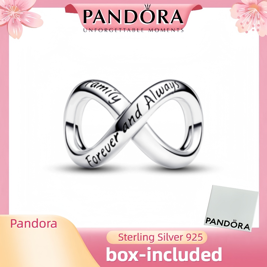 เครื่องประดับเงินแท้ S925 Forever & Always Infinity Charm