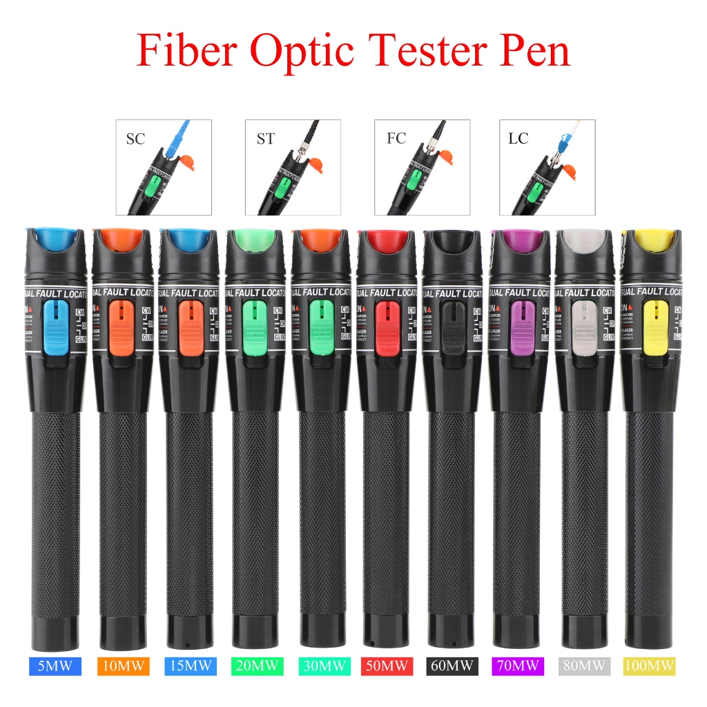เครื่องทดสอบไฟเบอร์ออปติกชุดเครื่องมือ 5MW/10MW/15MW/20MW/30MW/50MW/60MW/70MW/80MW/100MW FTTH Optic 