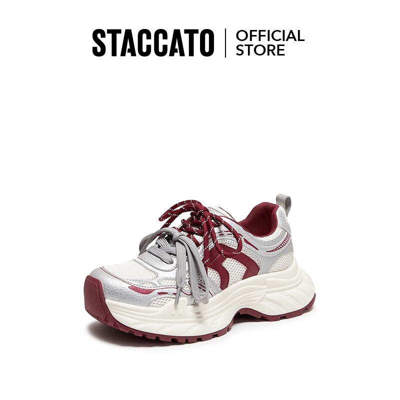 Staccato Women's Sneakers รองเท้าผ้าใบผู้หญิง พื้นหนา เพิ่มความสูง J0905