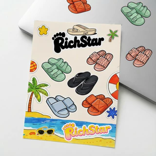 [ของขวัญจํากัด] สติ๊กเกอร์รองเท้าแตะการ์ตูนสุดน่ารัก RichStar ทุกขั้นตอน จุดพิเศษน่ารัก!ของขวัญ บวก ขนาด · สติกเกอร์ซับน่ารักสุดพิเศษ ของขวัญพร้อมออเดอร์ โพสต์โชคลาภเล็กพิเศษน้อย ได้น่ารัก "สติ๊กเกอร์" ทุกขั้นตอนในชีวิต