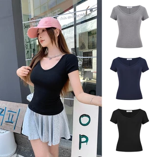 MOSESQUEEN เสื้อผ้าสกรีนสตรีมสั้นแขน หลายสีให้เลือก รูปแบบกระชับ ระบายอากาศได้ดี นุ่มสบาย เหมาะสำหรับการแต่งตัวในชีวิตประจำวัน ทั้งสไตล์แฟชั่นและ casual คุณภาพสูง #63168